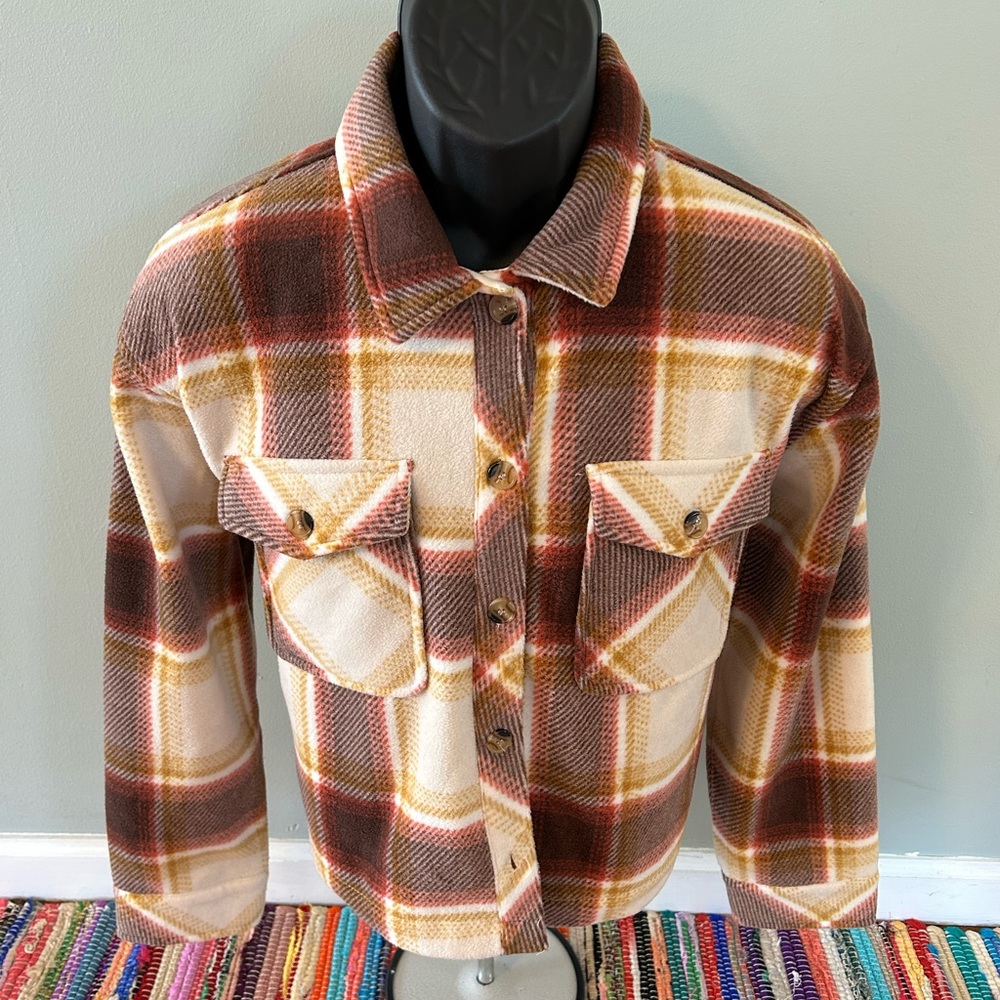 NEW Thread & Supply Thick Plaid Flannel Shirt Jacket Medium